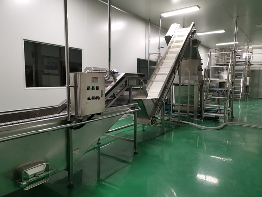 Automatische appelverwerkingslijn voor verse appels, appelpuree en fruitpulp met PLC-besturingssysteem en roestvrij staal van voedselkwaliteit 304